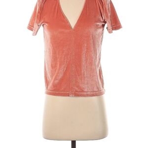 Women's Madewell V-Neck Coral Vellure Top